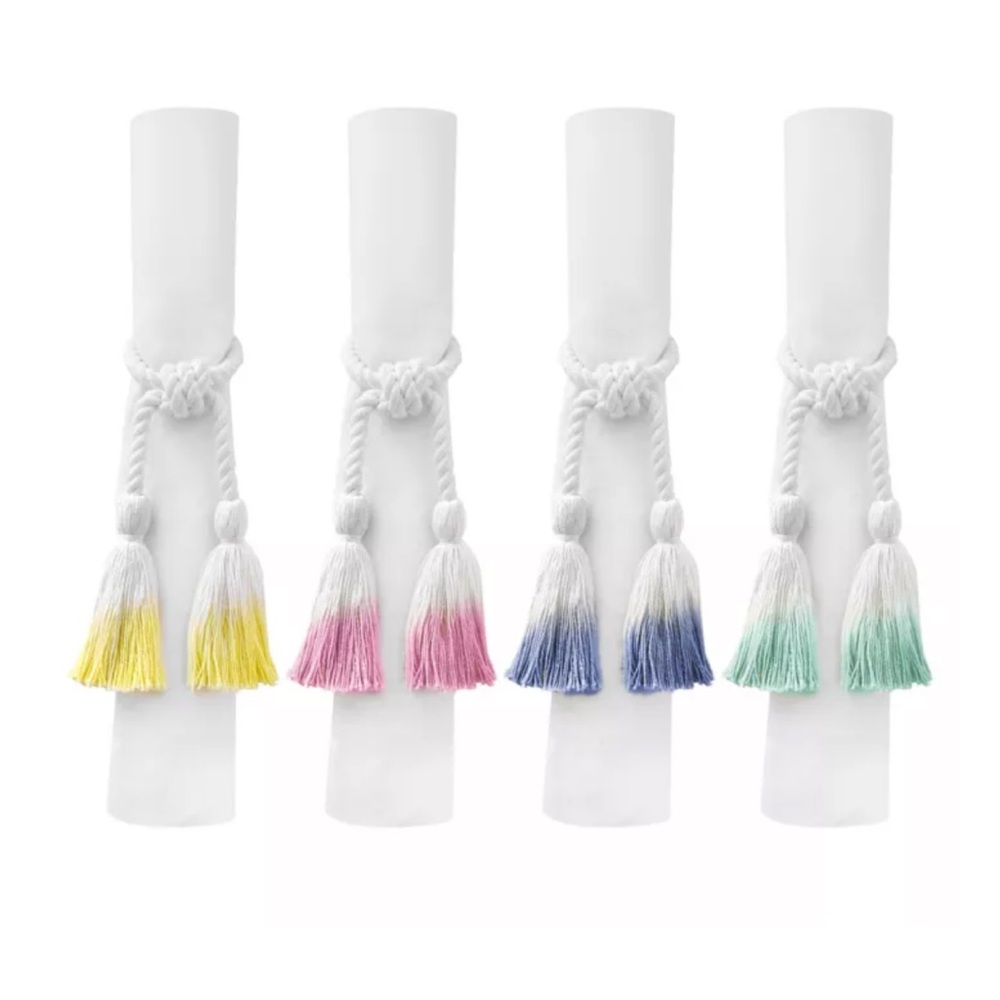 Wild Sage Ombre Tassel Napkin Rings (Set of 4)- NWT